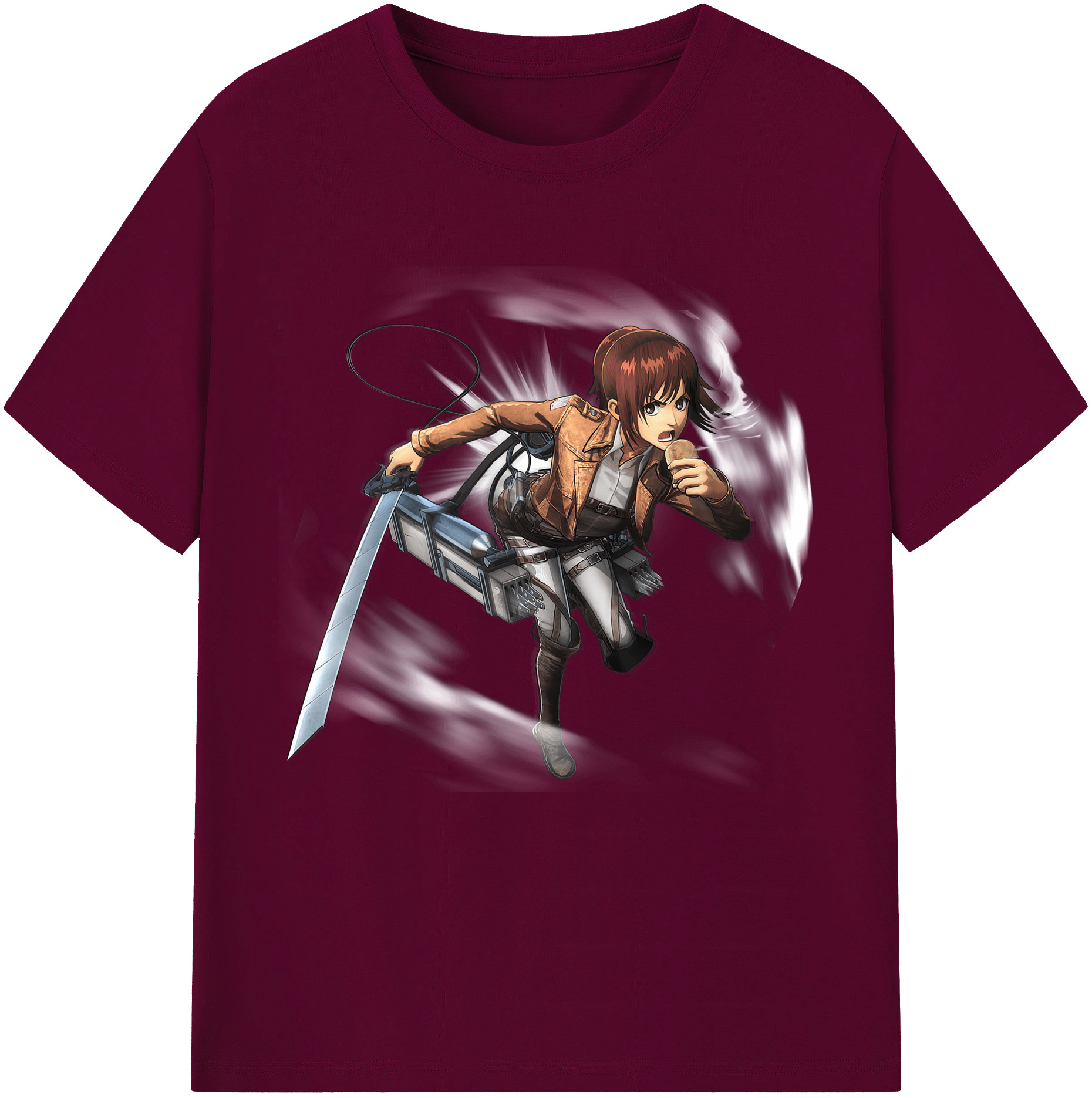 （画像用） 進撃の巨人 サシャ·ブラウス Attack on Titan Sasha Blaus レディースカジュアルプリントTシャツ（綿100％）
